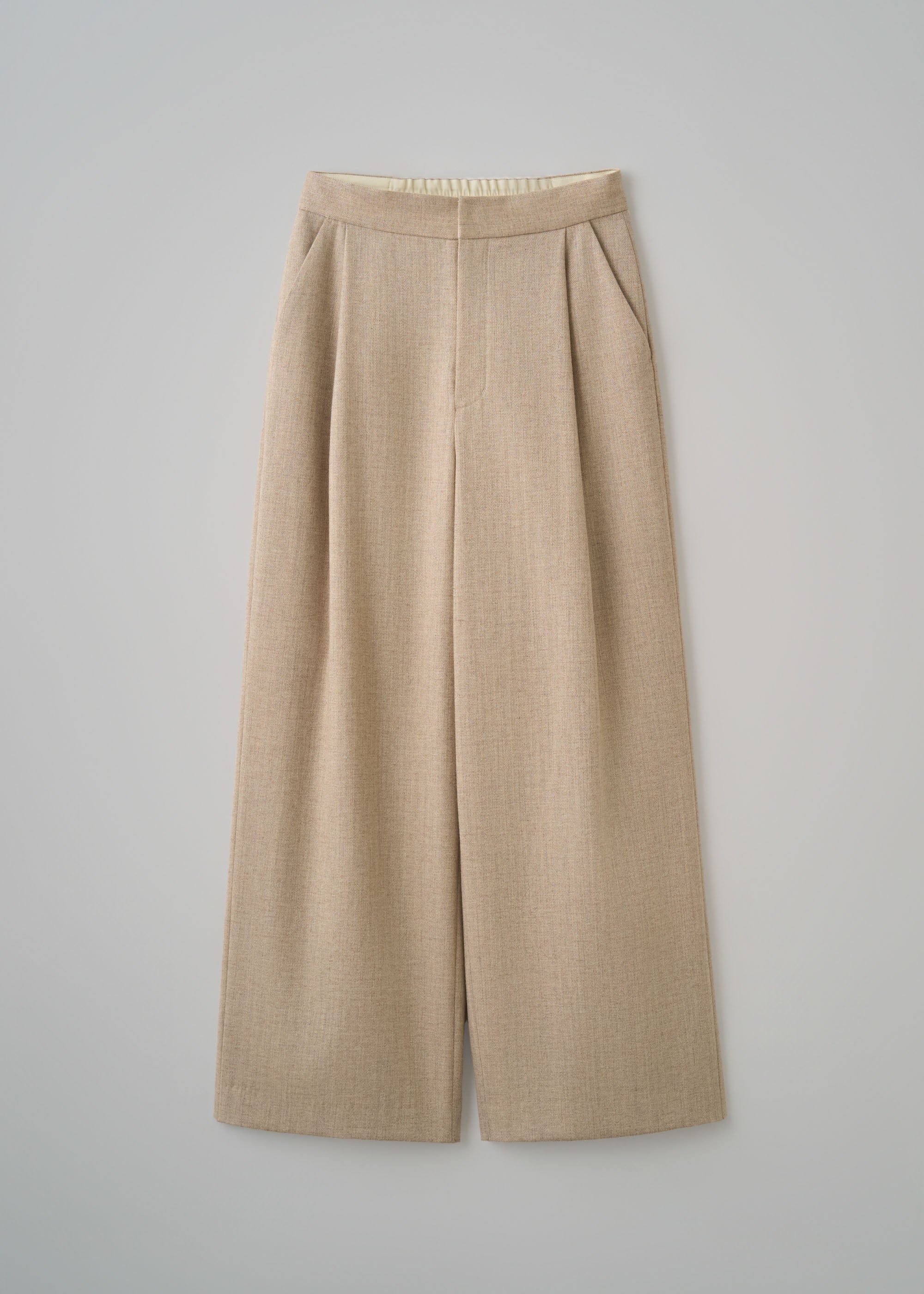 ヘリンボーンタックワイドパンツ - SOÉJU online store｜上質な大人の
