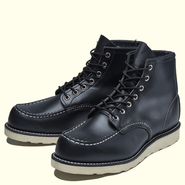 REDWING IRISH SETTER 6' MOC-TOE 8179(E)(10H(28.5cm) BLACK CHROME