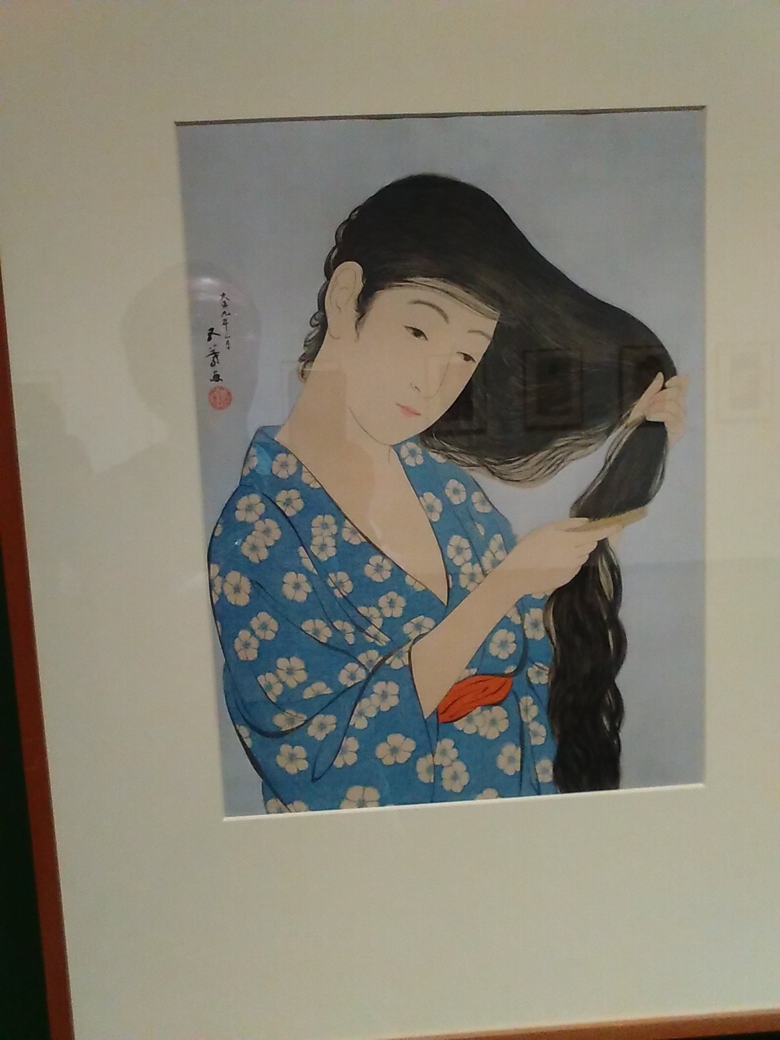 小早川清 (瞳) 版画 浮世絵 女性肖像 復刻版 多少の傷 汚れ有 小早川清