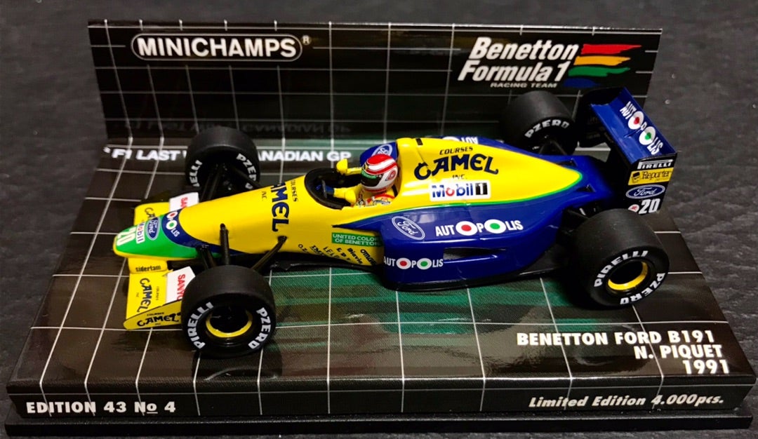 1991 カナダGP 優勝 『B191 #20】N.ピケ | エイトプリンのミニカー中心