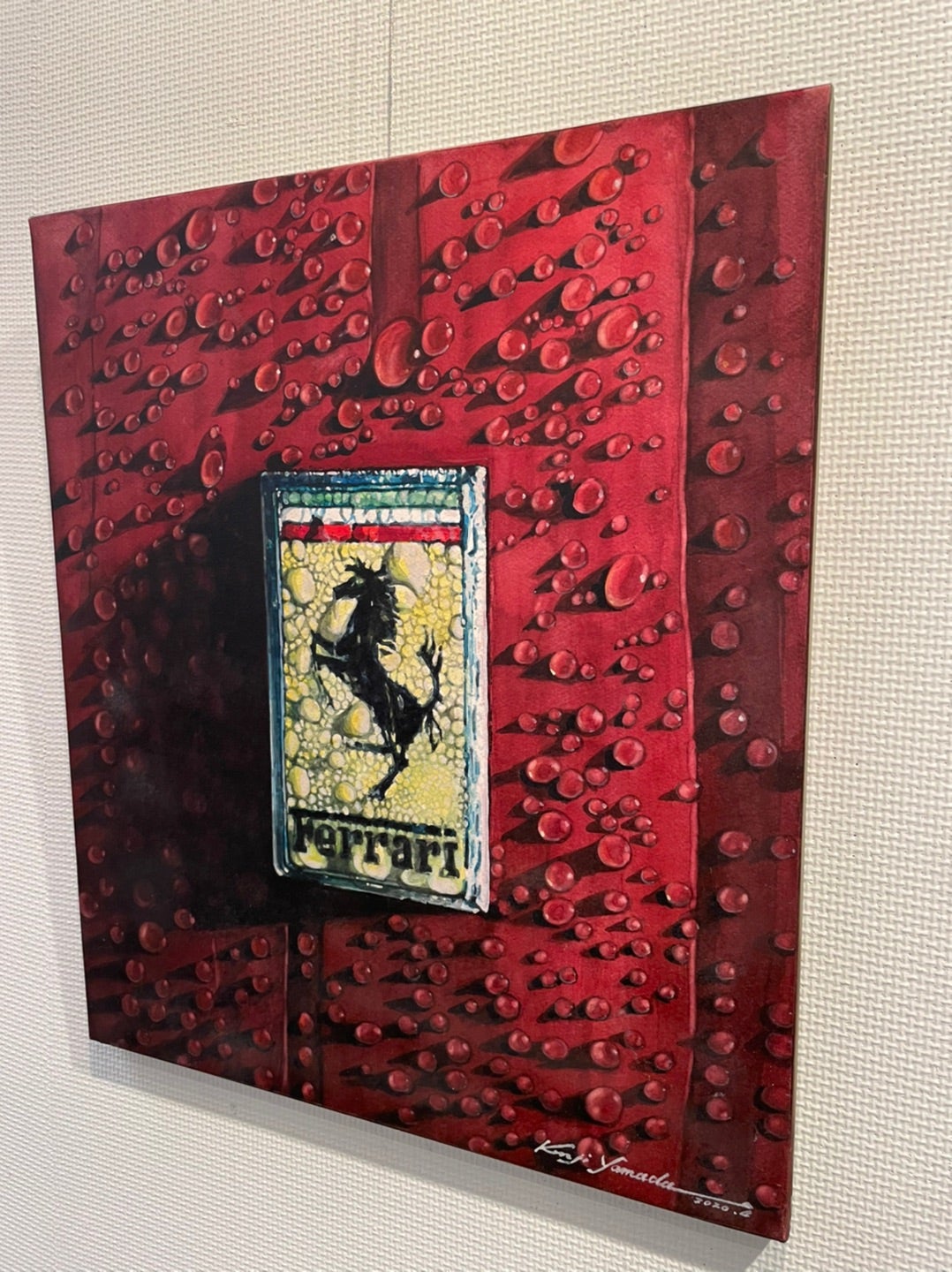 ☆木村智博「幸運」木製パネル アクリルガッシュ 色鉛筆 鉛筆 額付き