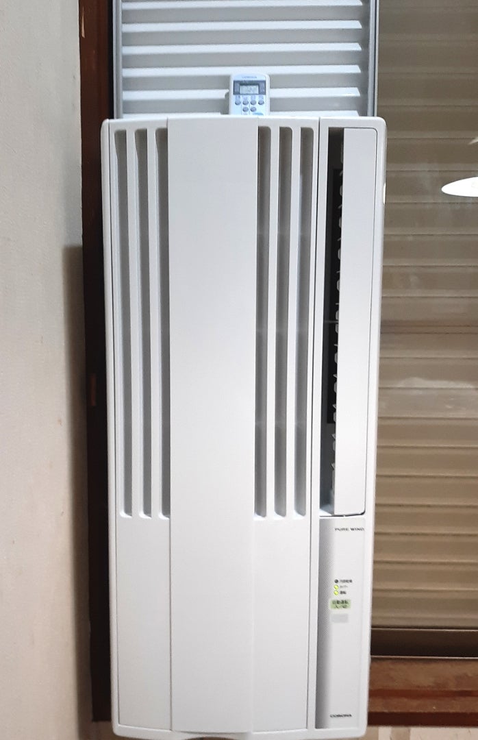 コロナ 日本製 窓用エアコン 》女子ひとりで取付けしてみた #CW-1621