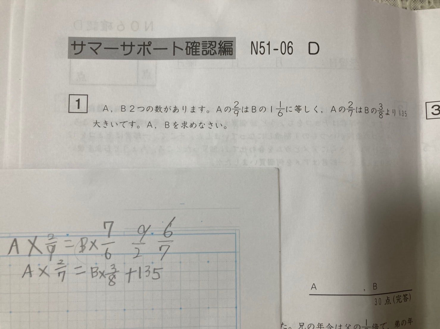 SAPIX(サピックス) 夏期講習 比と割合(2)「逆数」の解き方教えます