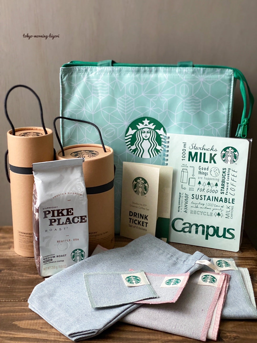 スタバ夏の福袋♪Starbucks 25th Greener Coffee Set | 東京モーニング日和
