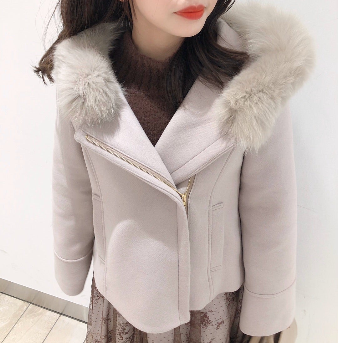ファー付ショート2wayコート | Noela(ノエラ)オフィシャルブログ