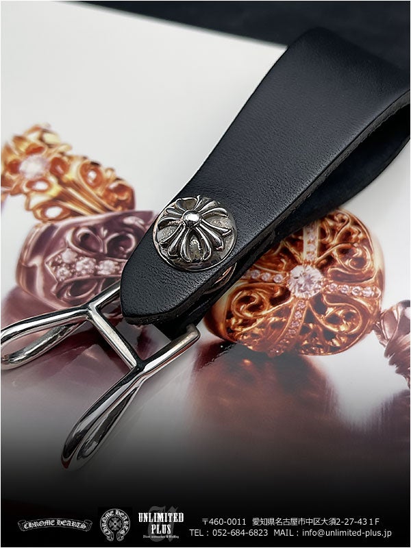 クロムハーツ 入荷アイテム！ベルトループ クロスボタン ブラック