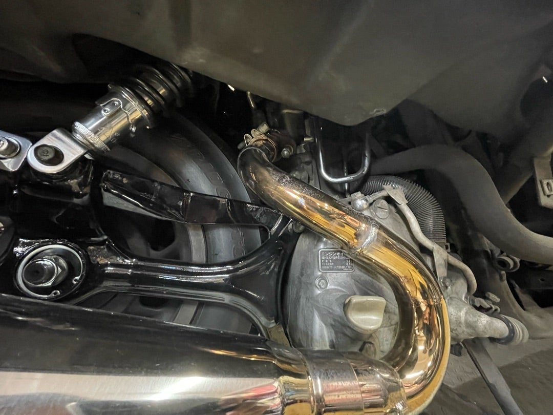 フュージョン マフラー修理 …と別件でごめんなさい。 | METAL HALF HELMETS