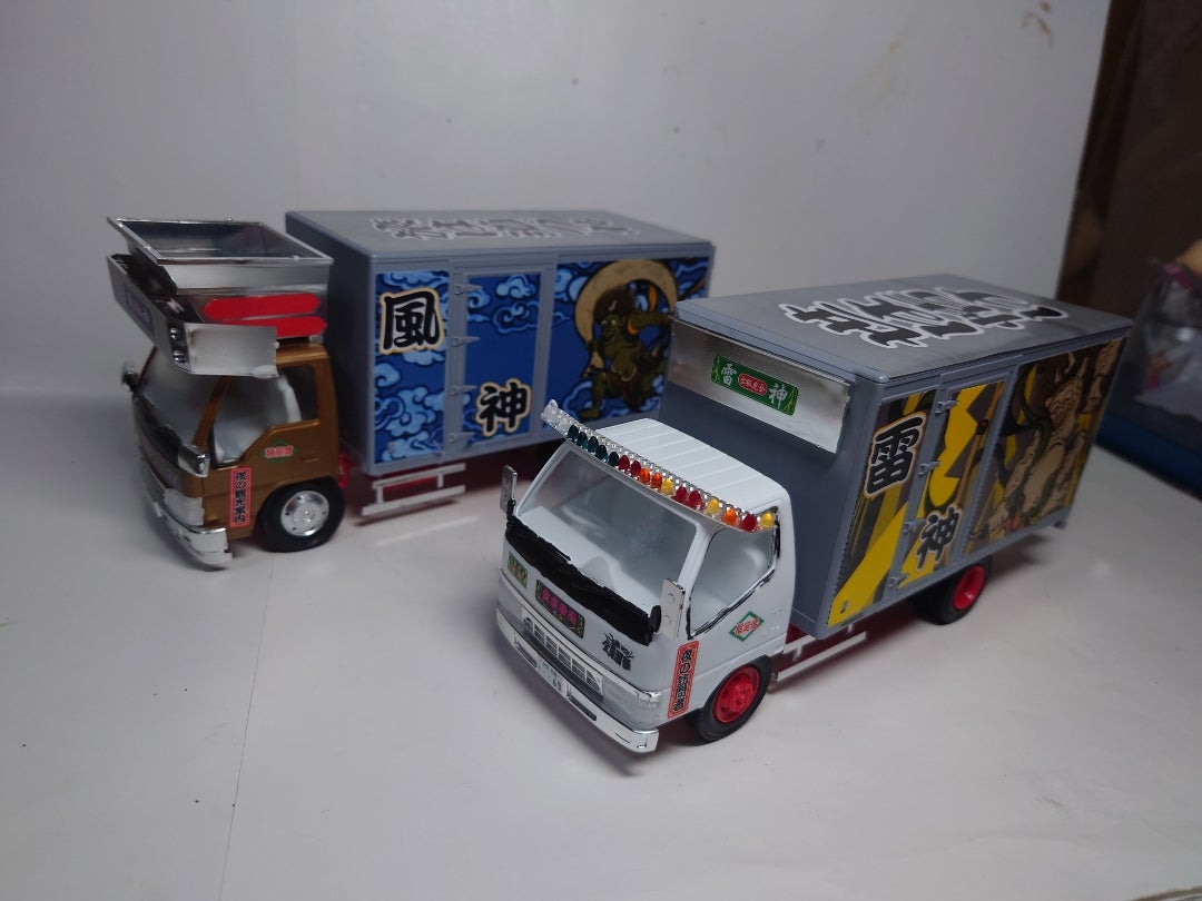 完成&愚痴】アオシマ 1/24 中型トラックデコトラ 