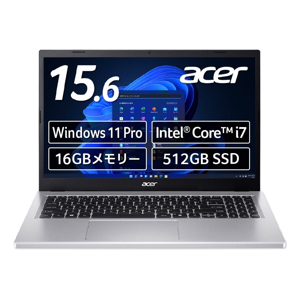 Acer ノートパソコン Extensa 15 AI Core i 7 16GBメモリー 512GB SSD