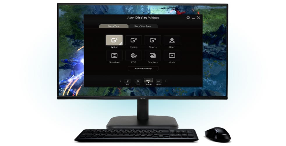 Acer モニター 27インチ IPS フルHD 144Hz 1ms(VRB) 非光沢 sRGB 99