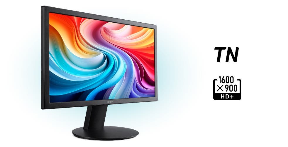 Acer モニター 19.5インチ HD+ (1600x900) 非光沢 TN 75Hz 6ms (GTG