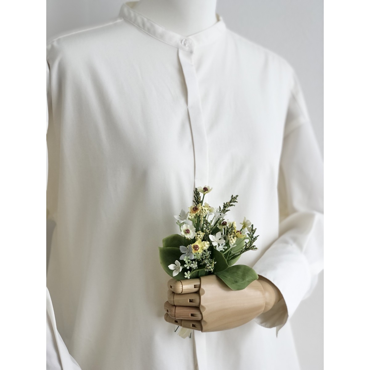 造花】アスカ/ミックスフラワーピック(1束3本) ソフトイエロー/A-32037