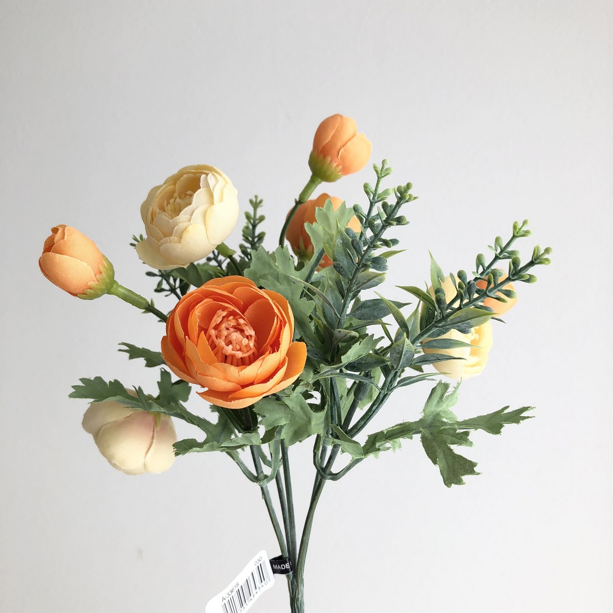 即日☆【造花】アスカ/ラナンキュラスブッシュ×6 つぼみ×3 #030