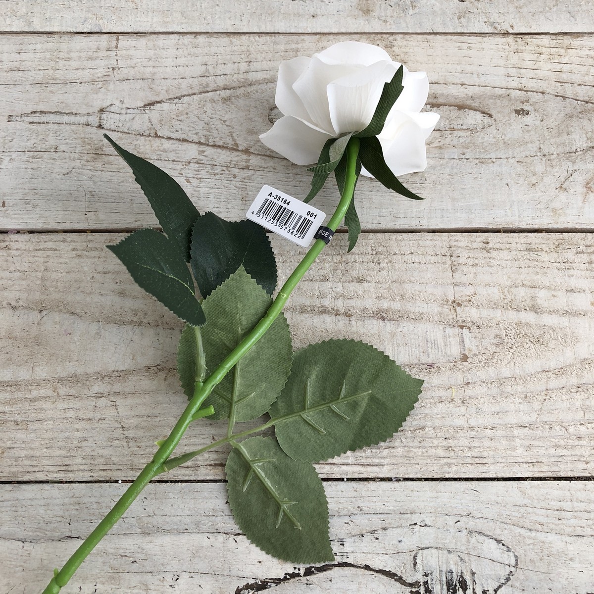 即日☆【造花】アスカ/ローズ ホワイト(ナチュラル加工)/A-35164-1