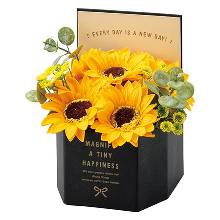 ソープフラワー】松野ホビー/ひまわりシャボン六角BOX S /GM-5109 - 花