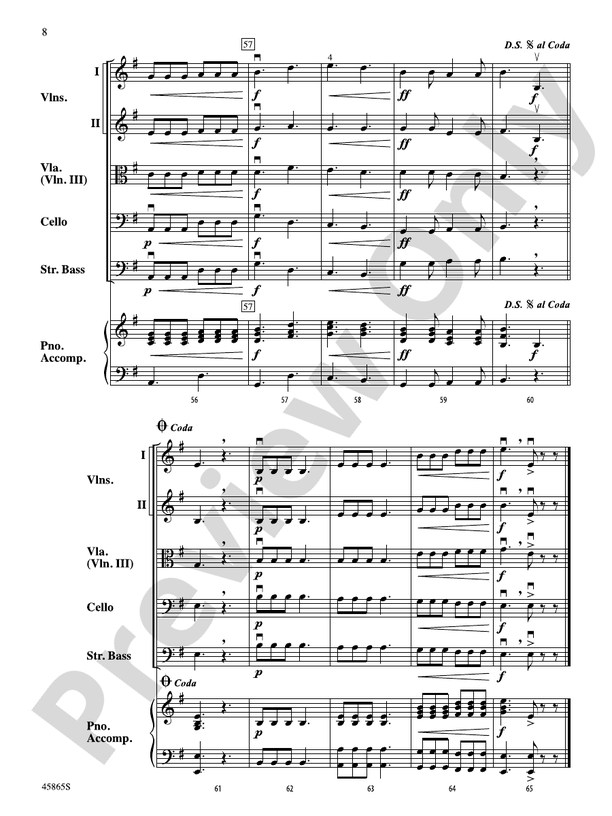 Pieces of Eight: Score: String Orchestra Score - Digital Sheet