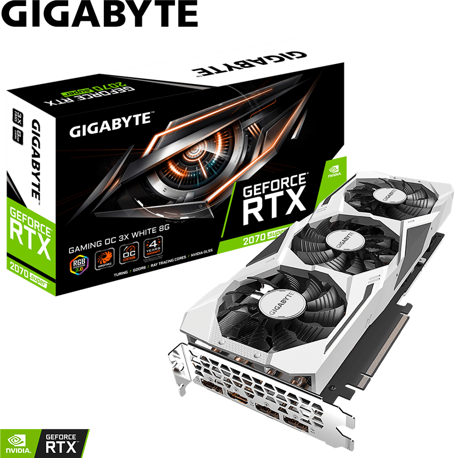 GeForce® RTX 2070 SUPER™ GAMING OC 3X WHITE 8G (Rev. 1.0/1.1
