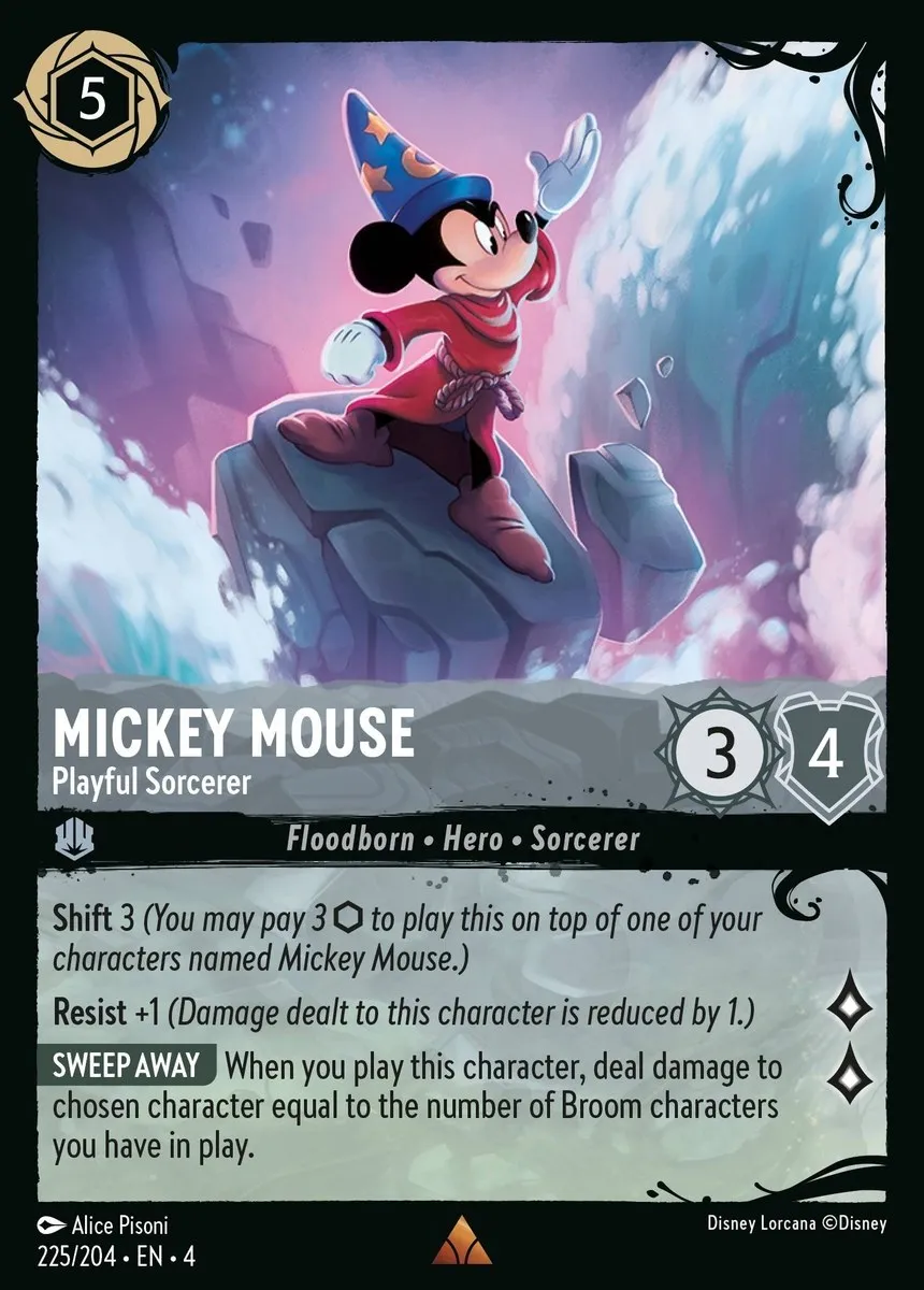 010-023 Mickey Mouse - Amber Champion Lorcana Card | Disney Lorcana