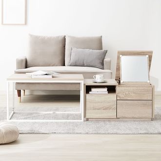 ネストドレッサー(幅70.5cm) ネストテーブル ローテーブル 鏡台