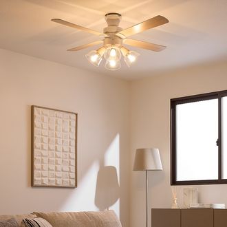 4灯] シーリングファンライト ガラスシェード リバーシブル | 【公式