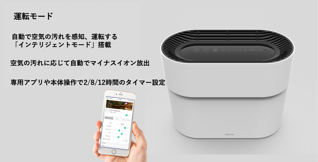 フィルター掃除不要！AppleHomeKit対応水フィルター空気清浄機Opro9