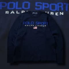 当時モノ 90s POLO SPORT ニット 星条旗 香港製 ネイビー - メルカリ