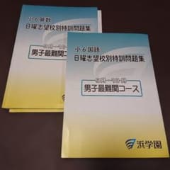 小6日曜志望校特訓問題集 算数国語 男子最難関 浜学園 - メルカリ