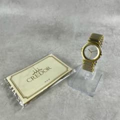 稼働/純正ベルト】セイコー クレドール クォーツ 腕時計 22KT SGP