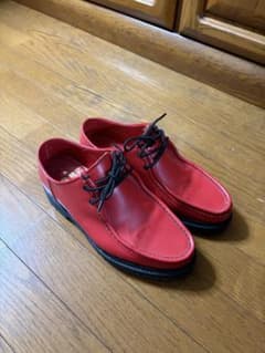 山根靴店チロリアンブーツ EVISU の象徴カラーのレッド 箱付き - メルカリ