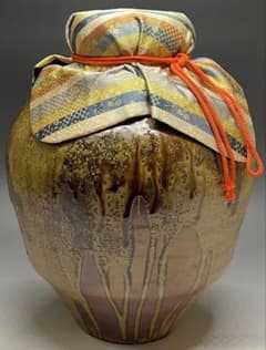 石田陶春 丹波 茶壺 飴釉 飾壺 茶道具 共箱 栞等 LW573 - メルカリ