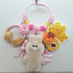 むにゅプクプクC ピンク じゃらじゃらキーホルダー じゃらキー - メルカリ