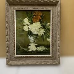 RE7306油彩画 花瓶の花 M. Manuel F6 - メルカリ