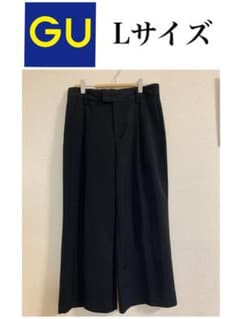 やまり様御専用】GU イージーワイドクロップドパンツ Lサイズ ブラック