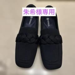 VIVAIA】スクエアトゥ ノットデザイン ローファー ネイビー - メルカリ