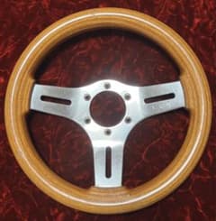 B.R.T 当時物 旧車 28パイ O.B.A ウッド ステアリング 71 マー - メルカリ