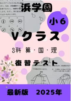 浜学園 小6 2025年 最新版 Vクラス 復習テスト 実力〜No.39 - メルカリ