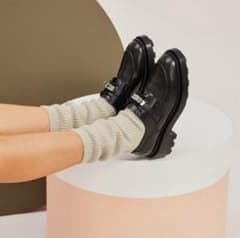 未使用級 HERMES エルメス 革靴 ケリー ダービー ファースト 36 黒