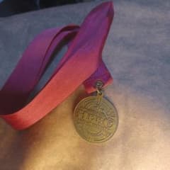 シンデレラ城ミステリーツアーヒーローメダル勇者限定品 赤リボン 金属