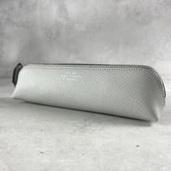 未使用級✨ スマイソン ペンケース サフィアーノレザー メンズ グレー