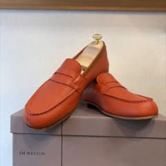 J.M. WESTON 281 ルモック コインローファー オレンジ 5/D - メルカリ