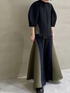 un3d. アンスリード バルーンスリーブ ガウチョパンツ ブラック