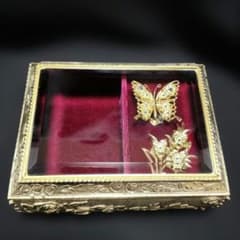 美品】小樽オルゴール堂 アンチモニーBOXオルゴール蝶々 星に願いを