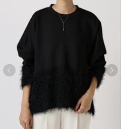 BEARDSLEY ビアズリーファンシーニットコンビトップス切替 - メルカリ