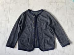 45R インディゴ ラッセルバインダーカーディガン - メルカリ