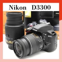 Nikon D3300 ダブルレンズ 18-55 55-200 VR スマホ転送 - メルカリ
