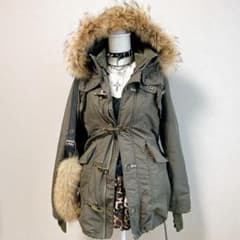平成ギャルy2k ファー付き ミリタリー モッズコート フェアリー