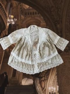 美品】ロマンティック メルヘン 古着 フリルレース装飾ブラウス 平成