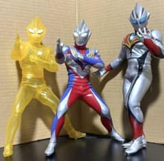 ビッグサイズソフビ3種 ウルトラマンティガ マルチタイプ グリッター