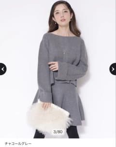 ♡ Apuweiserriche新品タグ付きバックリボンミニニットセットアップ