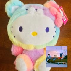 ハローキティ レインボー シャーベット テディベア ぬいぐるみ